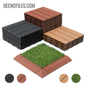Products: Deck Tiles - Premium WPC Interlocking - Box of 11 tiles = 1m2 | DECKO