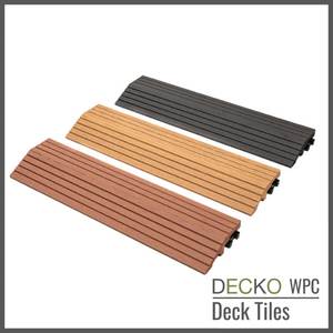 Deck Tile <b>Ramp Edge</b> - for Premium WPC Interlocking Tiles | DECKO (300x80x20mm)