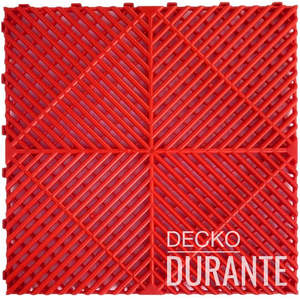Garage Tile - <b>RED</b> - Interlocking Polypropylene Flooring | DECKO <b>DURANT&hellip;