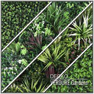 Artificial Plants Green Wall Panel, DECKO VERDURE (0.25 or 1 m2 panel) (Choose Style)