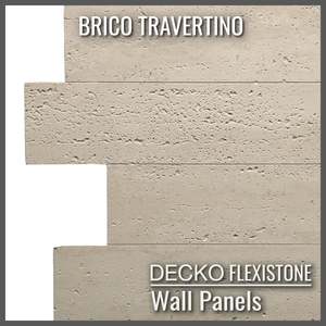 Flexible 3D Stone Wall Panels - <b>BRICO TRAVERTINO</b> - Box of 12 Interlocking&hellip;