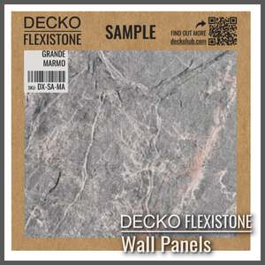 Flexible 3D Stone Wall Panel Sample - GRANDE MARMO | DECKO Flexistone - Free Shipping