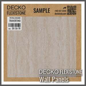 Flexible 3D Stone Wall Panel Sample - TRAVERTINO | DECKO Flexistone - Free Shipping