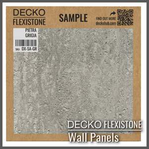 Flexible 3D Stone Wall Panel Sample - PIETRA GRIGIA | DECKO Flexistone - Free Shipping