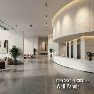 Flexible 3D Stone Wall Panels - <b> DECKO Flexistone - MAXI BIANCO </b> - Custom&hellip;