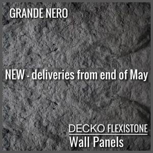 Flexible 3D Stone Wall Panels - <b>GRANDE NERO</b> - Box of 5 serial panels (120&hellip;