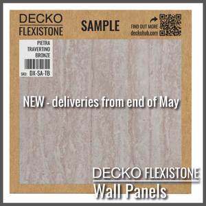 Flexible 3D Stone Wall Panel Sample - TRAVERTINO BRONZE | DECKO Flexistone - Free Shipping