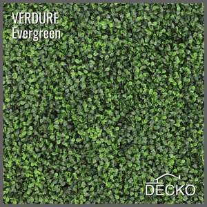 Artificial Plants Green Wall Panel - EVERGREEN - 500x500mm | DECKO VERDURE (0.25 m² panel)