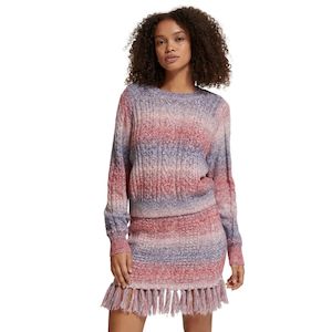 Knitwear: Space Dye Crew Neck Pullover