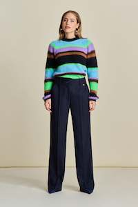 Striped Midnight Blue Pants