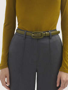 Leather Belt with Buckle