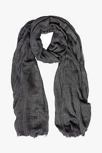 Serene Plaid Scarf | Grey Twilight