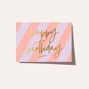 Greeting Card | Sunset Stripe Birthday