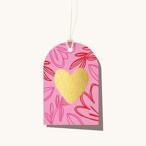Gift Tag | Neon Heart Foliage