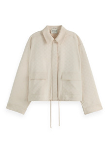 Scotch Soda: Satin Jacquard Utility Shirt