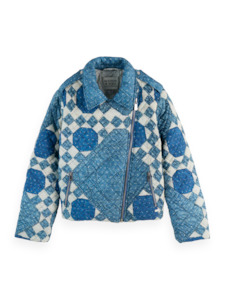 Scotch Soda: Heirloom Printed Biker Jacket
