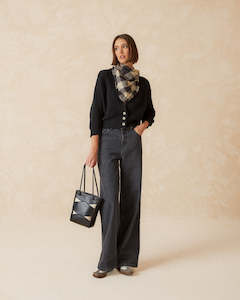 Leather Bag with Cut Outs