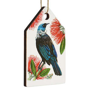 Specials: New Zealand Made Eco Christmas Decoration - Tui White