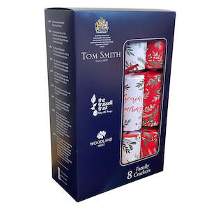 Christmas Crackers: Crackers - "Tom Smith" Red and White Family 8's