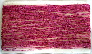 Christmas Ribbon Stockings: Designer Netting - Hot Pink