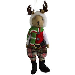 Christmas Treasures: Reindeer Boy - Hanging Christmas Decoration