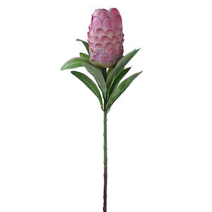 Protea Flower Artificial - Long Stem, Autumn Blush