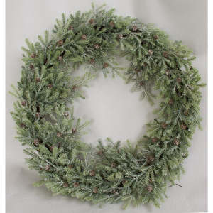 Christmas Wreaths Garlands: Wreath - Christmas cedar with snow finish