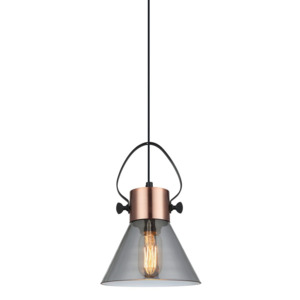 Fumoso1 Copper Plate Pendant With Smokey Black Mirror Finish