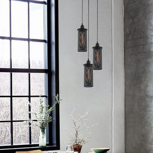 Veneto 1x3- Black Mesh Pendant Light