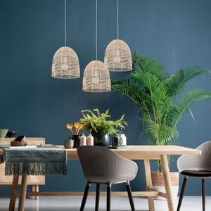 Products: Rattan Ellipse Pendant Light - Pendant Lighting