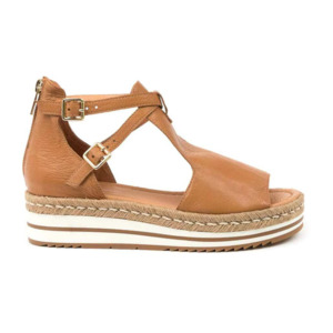 Ladies Wedges: Django and Juliette Alexys - Dark Tan