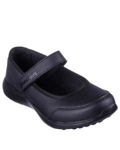 Girls Shoes: Skechers Kids Microstrides - Recess Rules - Black