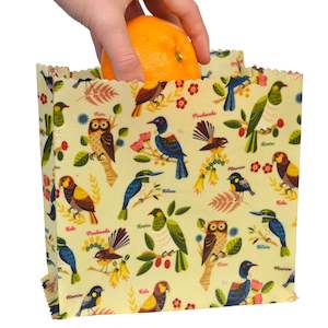 Beeswax Food Bags: Morepork and Friends Cheese Bag