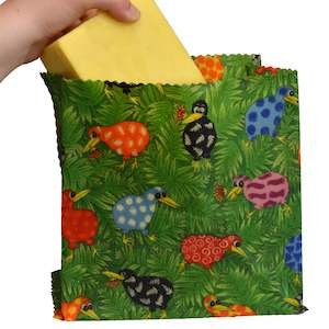 Beeswax Food Bags: Rainbow Kiwis Cheese Bag
