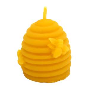 Honey Bee Candles: Mini Skep Beehive beeswax candle