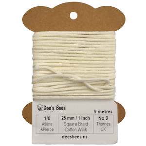 Candle Wicks: 1/0 Square Braided Cotton Candle Wick