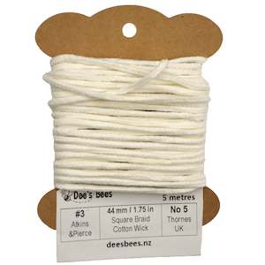 Candle Wicks: #3 Square Braided Cotton Candle Wick