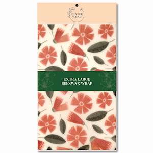 Kiwiana Collection: Pohutukawa Showers - XL Beeswax Wrap