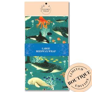 Large Beeswax Wraps: Under The Sea - large beeswax wrap