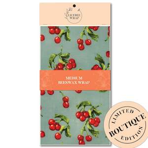 Medium Beeswax Wraps: Cherry Sweet - medium beeswax wrap