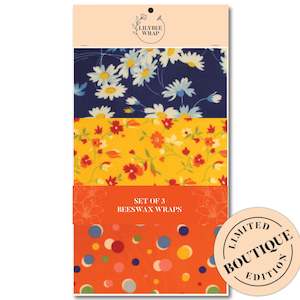 Most Popular: Daisy Chain - Set of 3 Beeswax Wraps