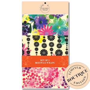 Boutique Collection: Feeling Groovy - Set of 3 Beeswax Wraps