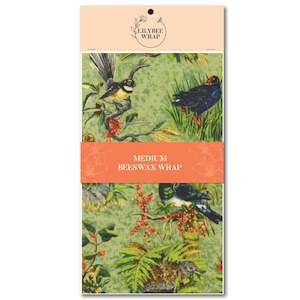 Medium Beeswax Wraps: Birds of Aotearoa - medium beeswax wrap