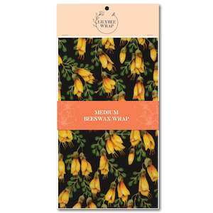Medium Beeswax Wraps: Kowhai Gold - medium beeswax wrap