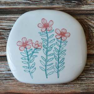 All: Manuka Sprigs Stone - Ceramic Wall Art