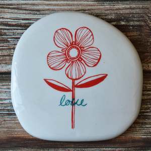 All: Manuka Flower & Love Stone - Ceramic Wall Art