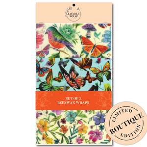 Boutique Collection: Summer Breeze - Set of 3 Beeswax Wraps