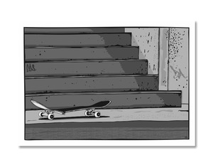 Products: Broken Skateboard Art Print