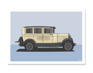 Cardrona Hotel Car Art Print