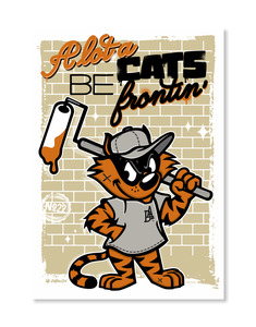 Cats be Frontin Art Print